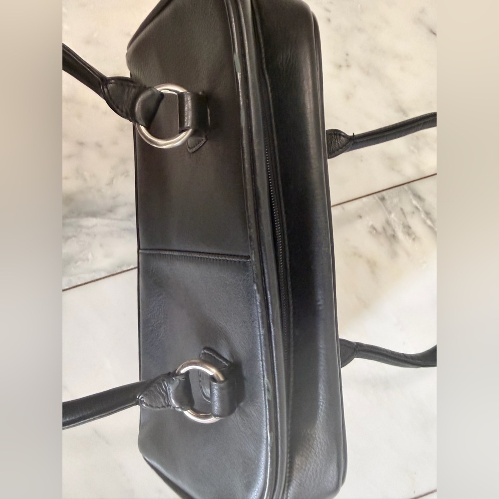 Osgoode Marley black leather handbag purse - Picture 14 of 15